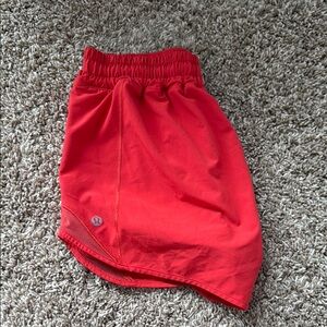 lululemon athletica Red Athletic Shorts Lightweight Elastic Waist